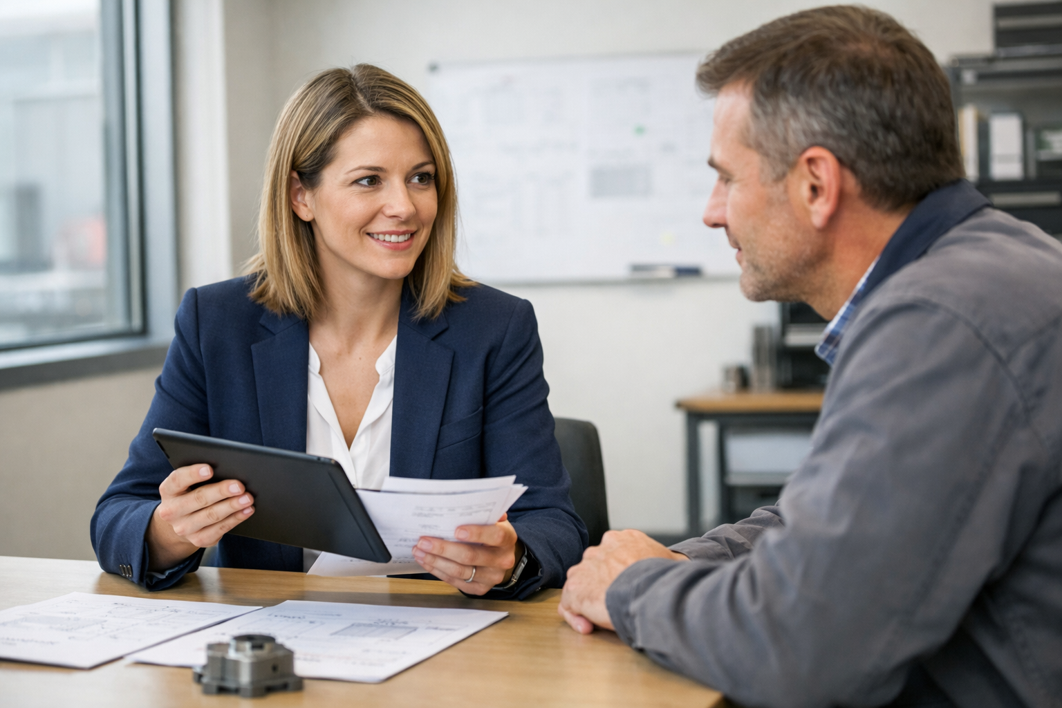 image of teacher using a smartboard (for edtech)